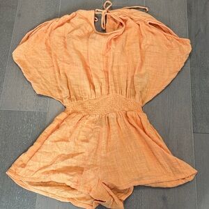 Free People Orange Women's Romper